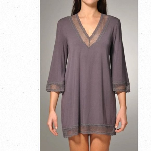 Eberjey Gisele Tunic Purple Small NWOT - Picture 2 of 10